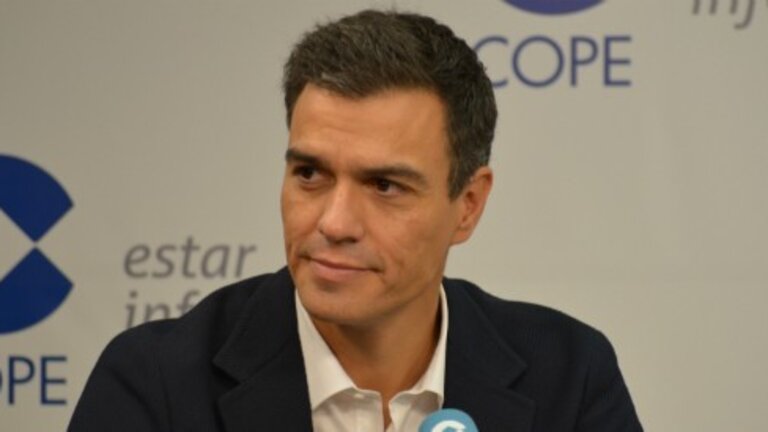 Pedro S&aacute;nchez, en una entrevista en COPE.