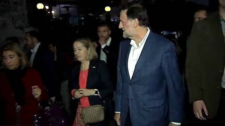Mariano Rajoy, tras la agresi&oacute;n sufrida en Pontevedra.