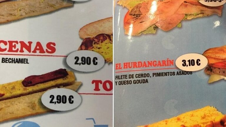 Carta de bocadillos sobre B&aacute;rcenas y Urdangar&iacute;n.