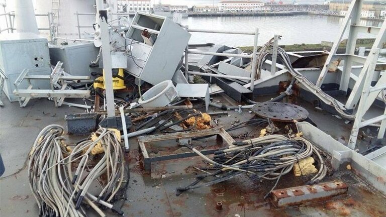 Estado actual del portaaviones Pr&iacute;ncipe de Asturias