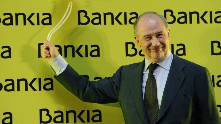 Rodrigo Rato, en la salida a Bolsa de Bankia.