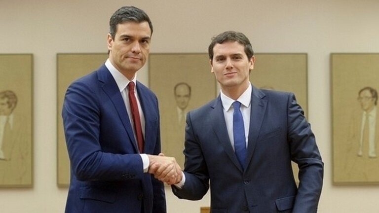 Pedro S&aacute;nchez y Albert Rivera.
