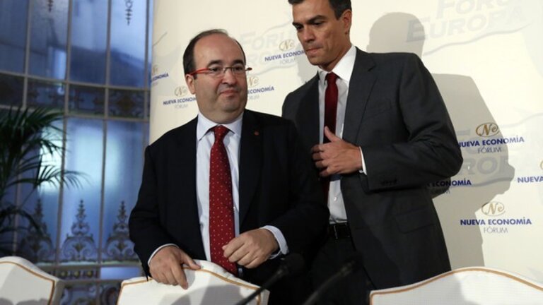 Miquel Iceta y Pedro S&aacute;nchez.