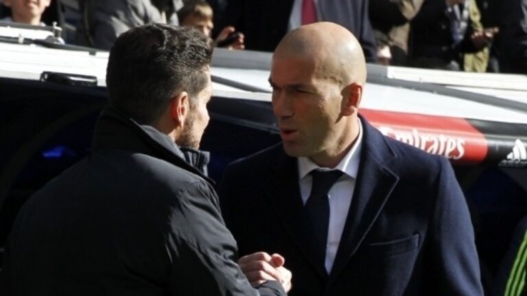 Diego Pablo Simeone y Zinedine Zidane.