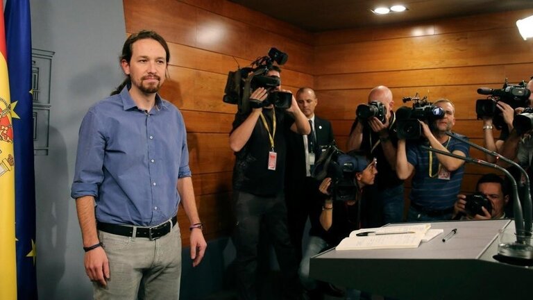 Pablo Iglesias, en el Palacio de la Moncloa.