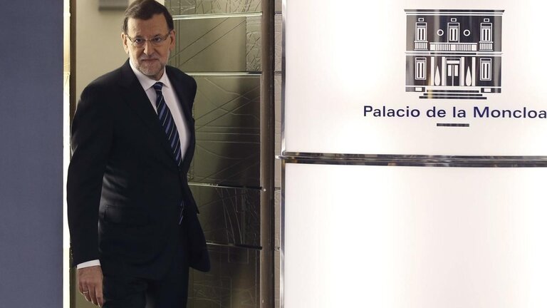 Mariano Rajoy en el Palacio de la Moncloa.
