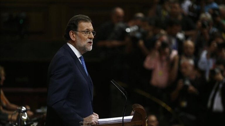 Mariano Rajoy en el debate de investidura.