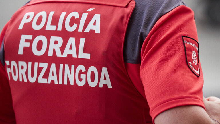 Un agente de la Polic&iacute;a Foral.
