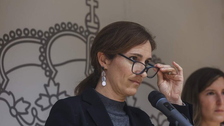 La ministra de Sanidad, M&oacute;nica Garc&iacute;a, durante su visita a Valencia para presentar el proyecto de salud mental en las zonas afectadas por la DANA, en la Delegaci&oacute;n de Gobierno, a 4 de diciembre de 2024, en Valencia, Comunidad Valenciana.