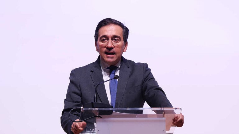 El ministro de Asuntos Exteriores, Uni&oacute;n Europea y Cooperaci&oacute;n, Jos&eacute; Manuel Albares. (Marta Fern&aacute;ndez / Europa Press)