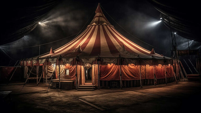 Imagen de un circo generada con IA
