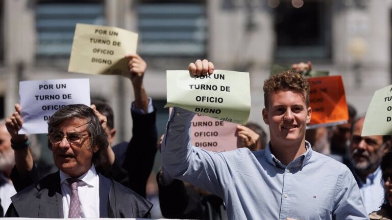 Abogados del Turno de Oficio en una manifestaci&oacute;n. Foto de archivo.
