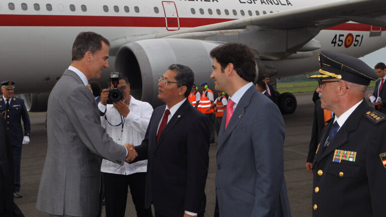 Don Felipe, en su &uacute;ltimo viaje oficial a El Salvador.