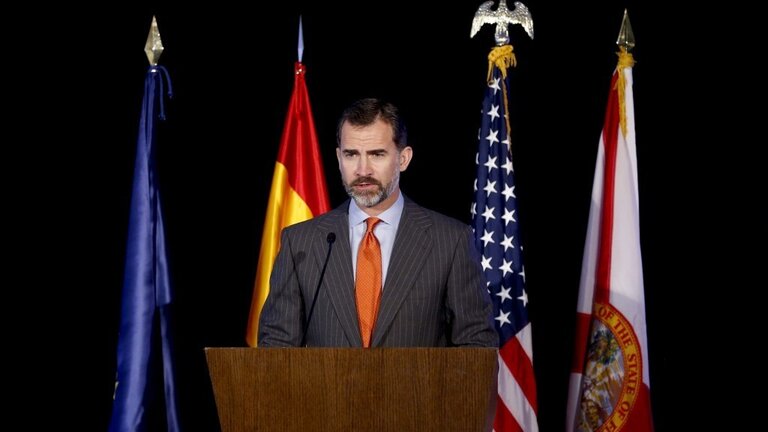 El rey Felipe, en un viaje oficial a Estados Unidos.