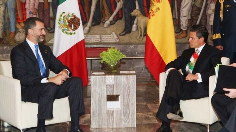 El rey Felipe y el presidente de M&eacute;xico, Enrique Pe&ntilde;a Nieto.