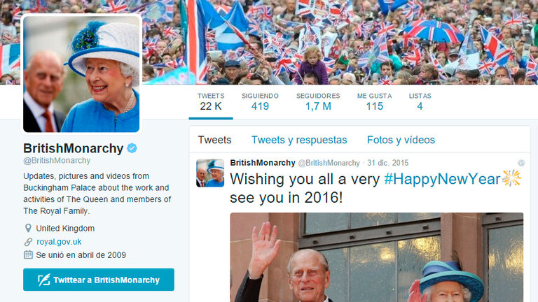 Isabel II en las redes sociales