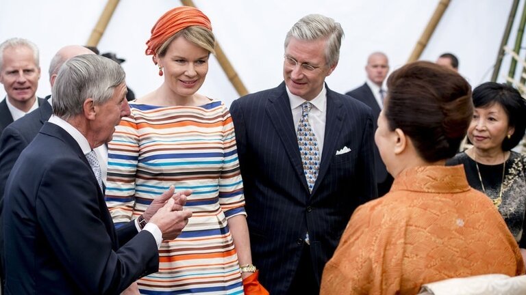 Los reyes Matilde y Felipe de B&eacute;lgica.