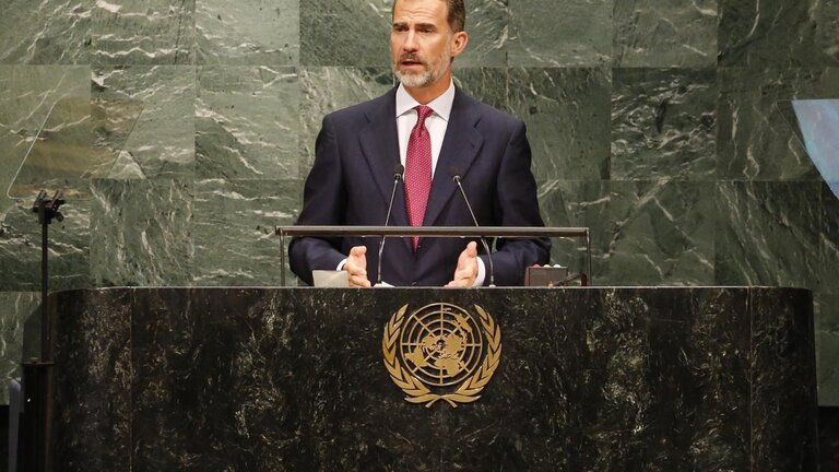 Felipe VI interviene ante la Asamblea General de la ONU. Foto de archivo.