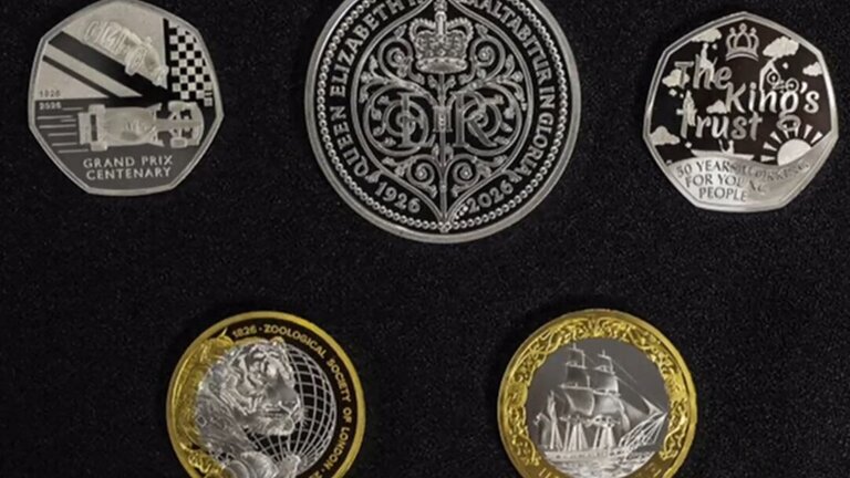 Captura de pantalla de YouTube de la moneda del centenario de la reina Isabel II / Uso leg&iacute;timo