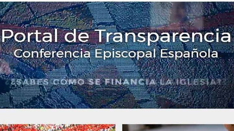 Portada del Portal de Transparencia de la Conferencia Episcopal. 