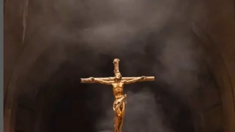 Una imagen del perfil de Instagram de los monjes del Valle durante la primera misa del P. Alfredo Maroto.