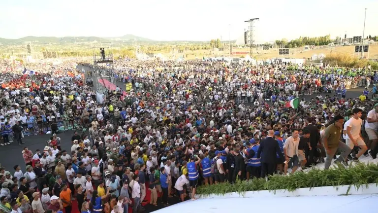Jubileo del Camino Neocatecumenal en Tor Vergata, Roma, el lunes 4 de agosto de 2025. 
