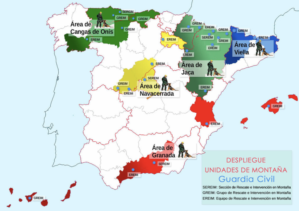 Despliegue unidades montaña Guardia Civil - GC