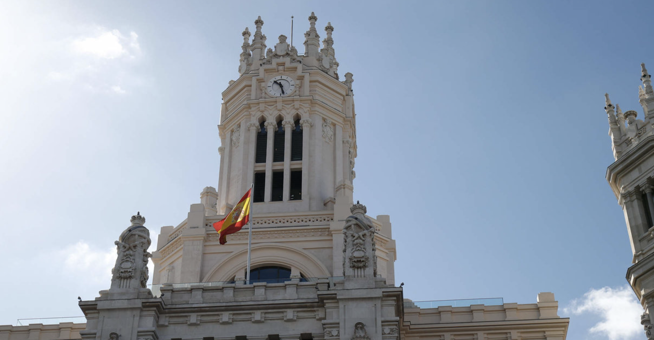 Fachada del Palacio de Cibeles, actual Ayuntamiento de Madrid, donde se encuentra la terraza de la polémica.