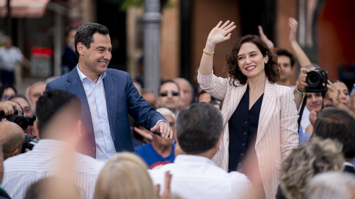 Juan Manuel Moreno Bonilla e Isabel Díaz Ayuso