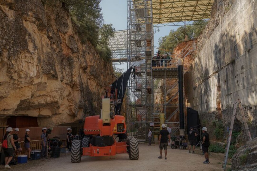 Rodaje La Huella del Mal en Atapuerca ©Julia Carballada.