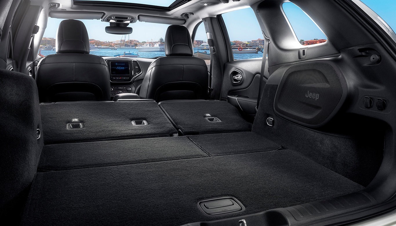 Jeep Cherokee 2018. Vista del maletero