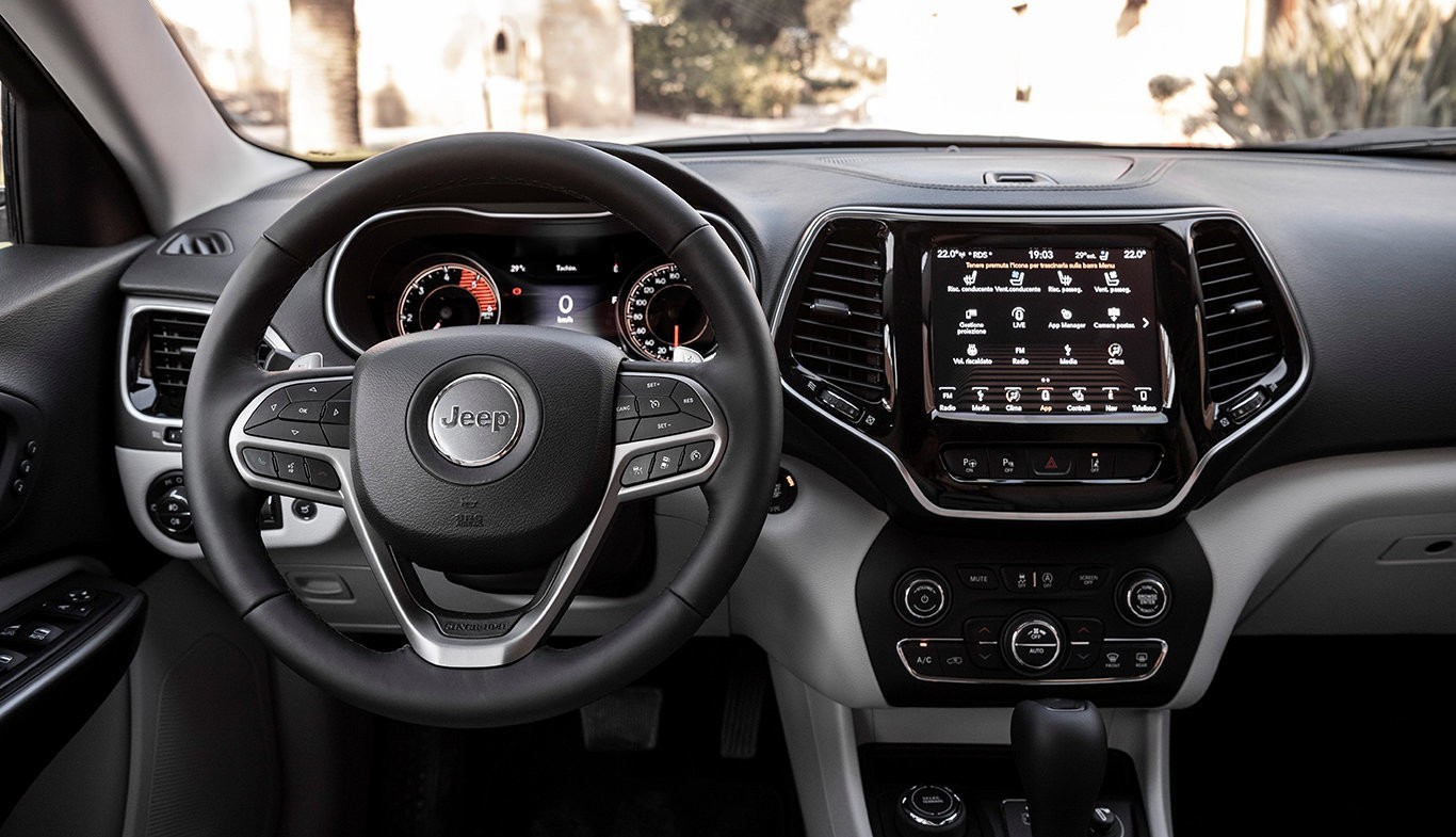 Jeep Cherokee 2018: detalle consola central