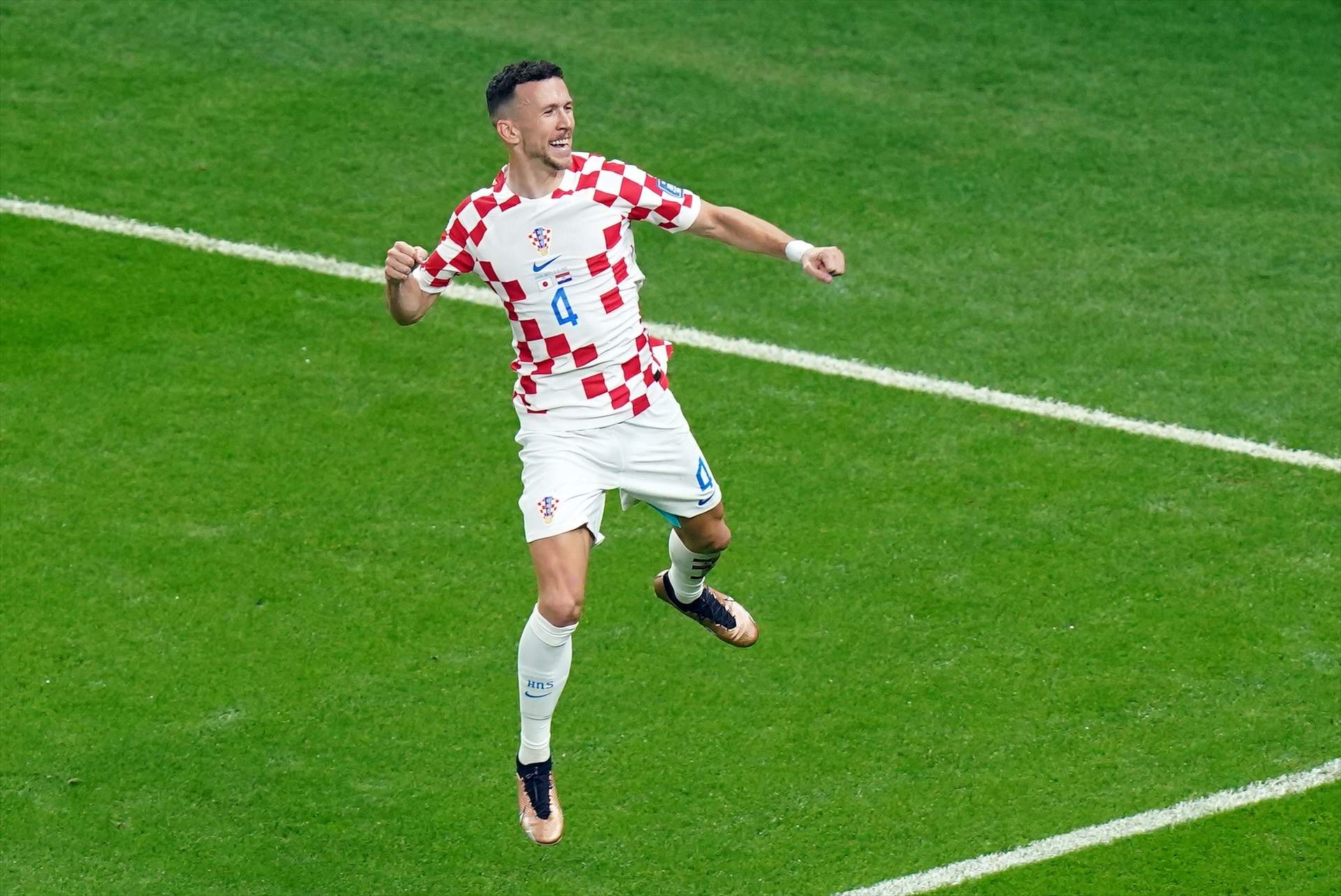 Alegría de los jugadores croatas tras el empate