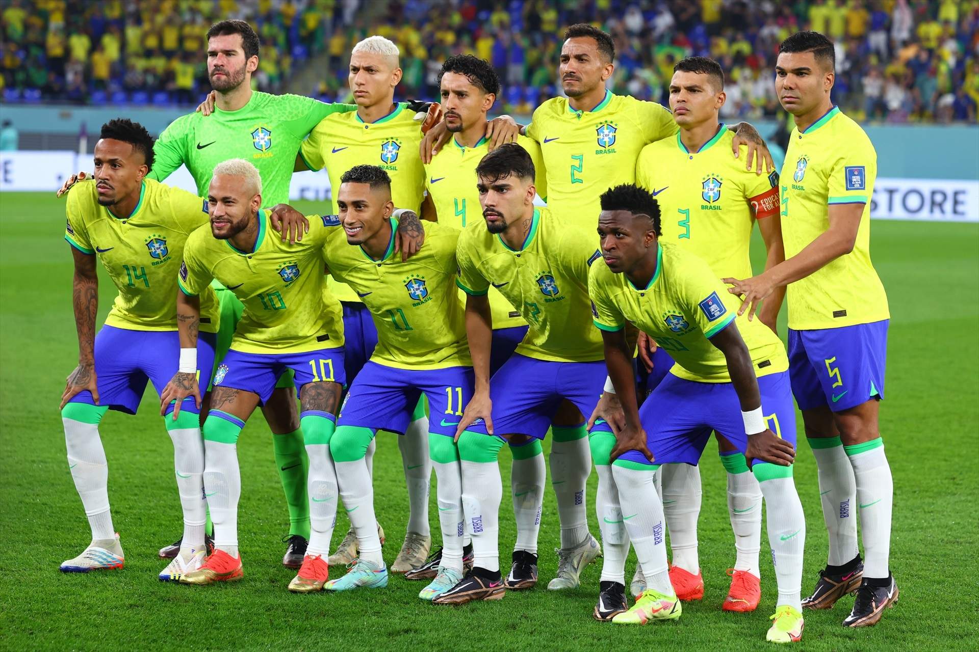 Alineación inicial de la selección de Brasil
