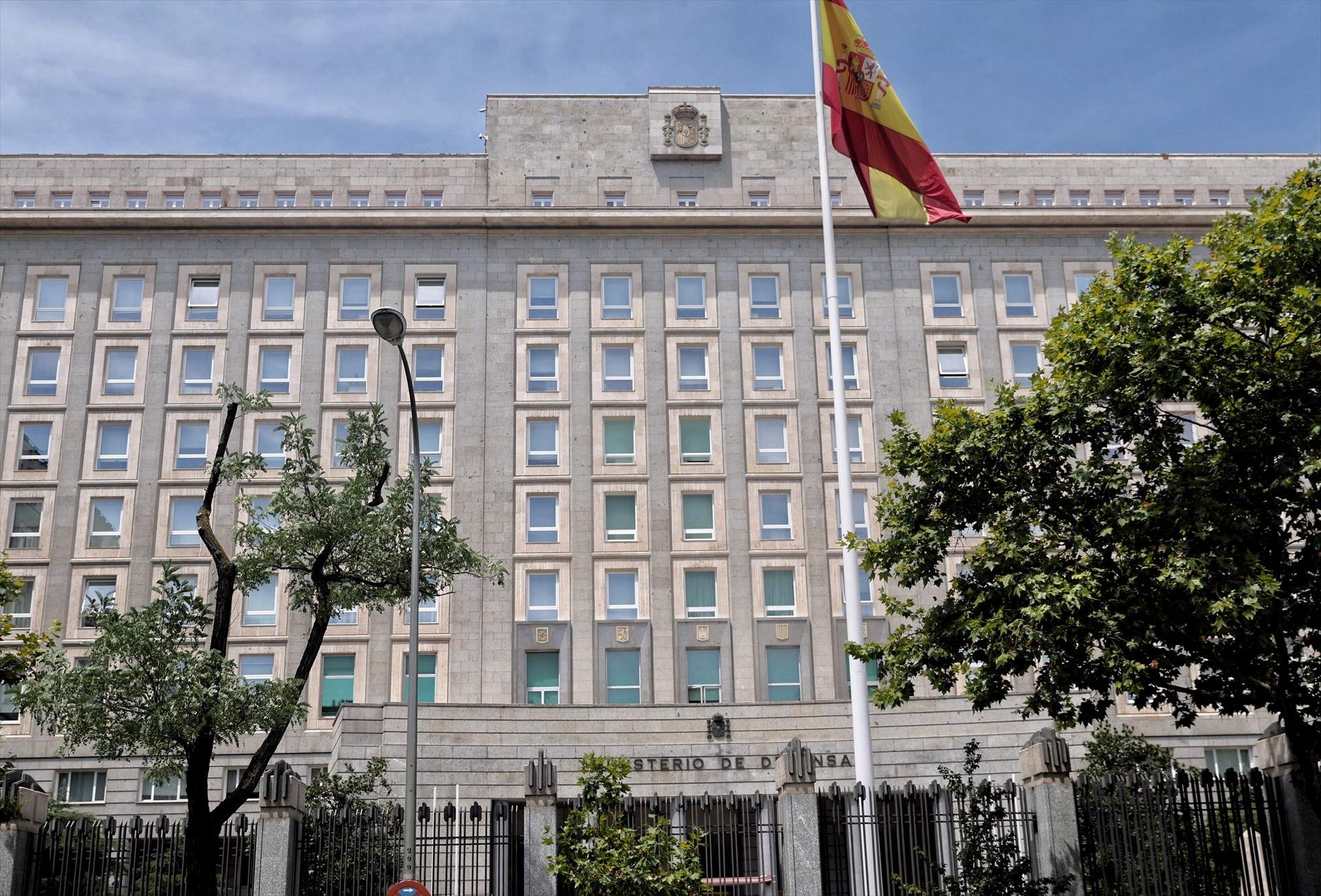 Fachada de la sede del Ministerio de Defensa situada en el Paseo de la Castellana, 109, a 22 de julio de 2022, en Madrid.