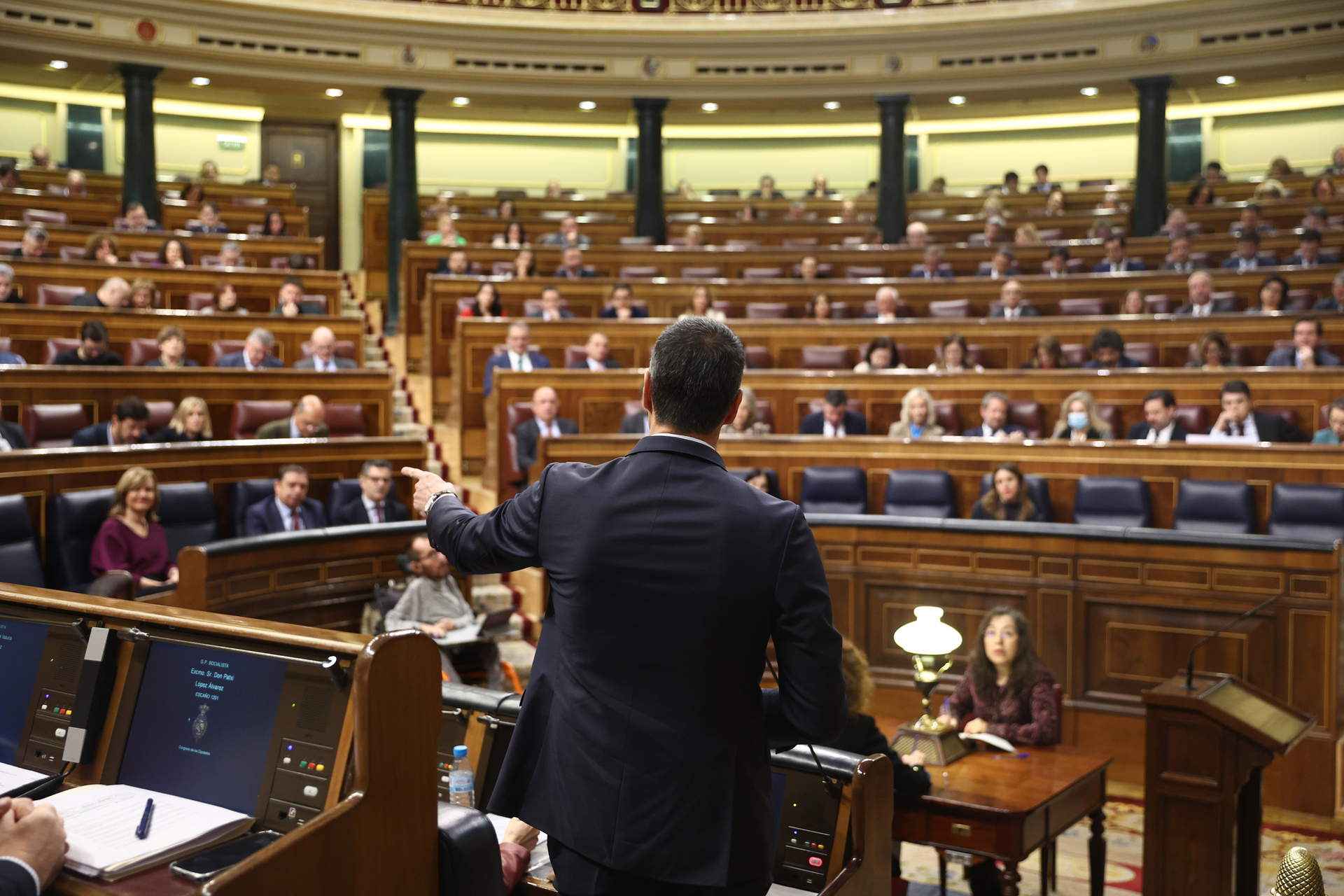 Pedro Sánchez, en una sesión plenaria en el Congreso.