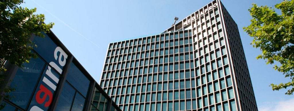 Edificio Imagina, sede de 'Mediapro' en Barcelona y de 'Canal Red'.