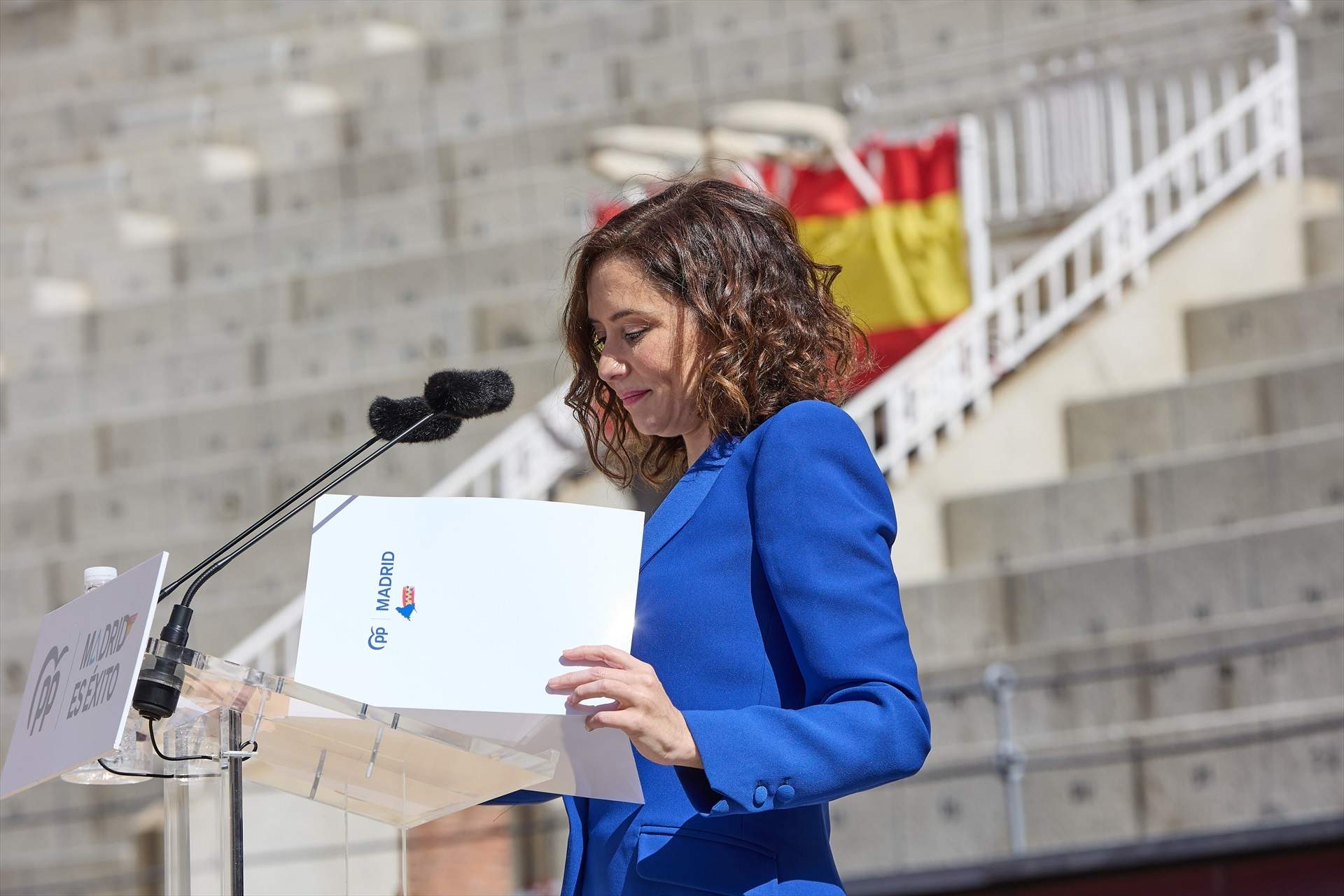 Isabel Díaz Ayuso durante la presentación de los candidatos del PP a los 179 municipios el 28M.