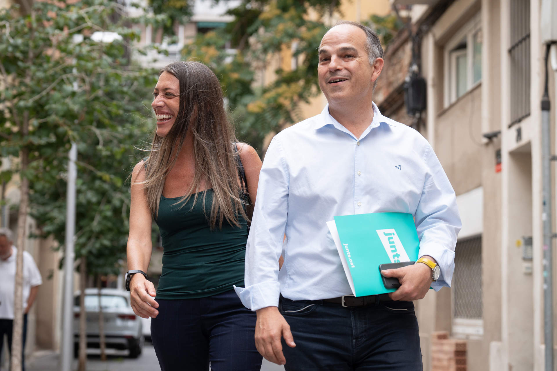 La portavoz en el Congreso de Junts per Catalunya, Míriam Nogueras, y el secretario general de Junts per Catalunya, Jordi Turull.
