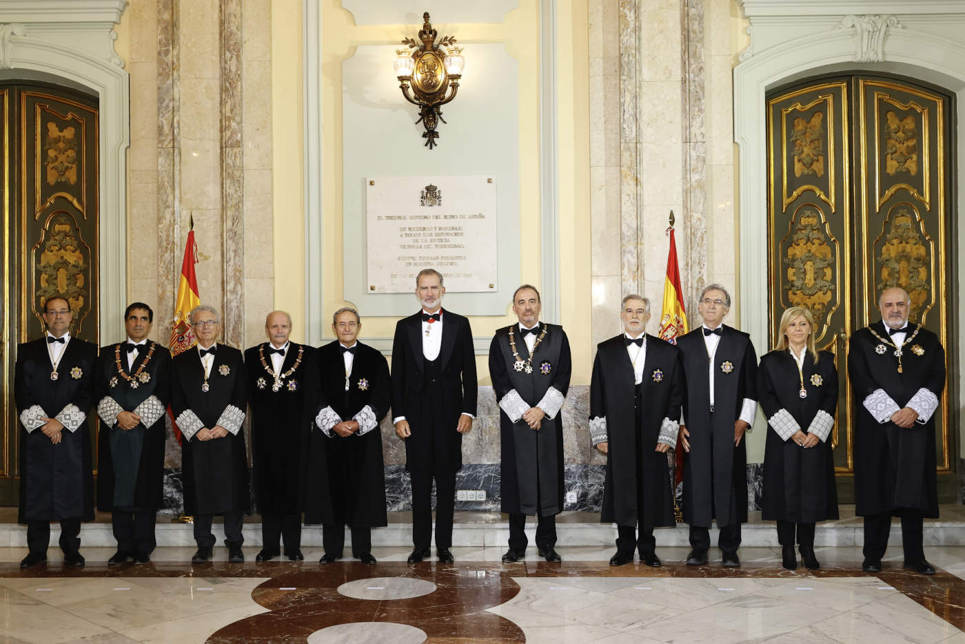 El rey, con magistrados en la apertura del año judicial (Foto: Casa del Rey).