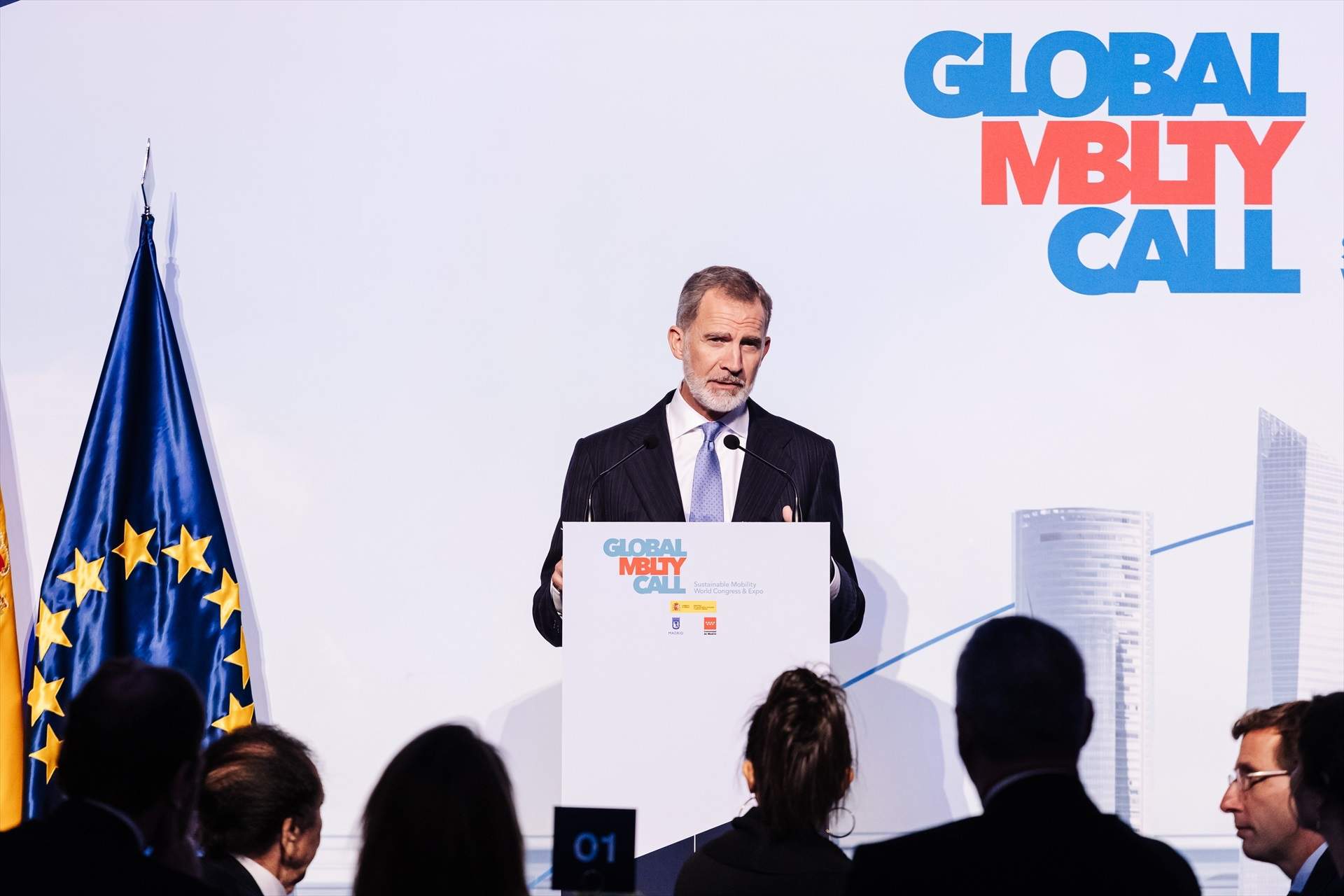 El Rey Felipe VI preside la cena de la inauguración de la II edición del ‘Global Mobility Call’, en la Real Casa de Correos, a 23 de octubre de 2023, en Madrid (España).