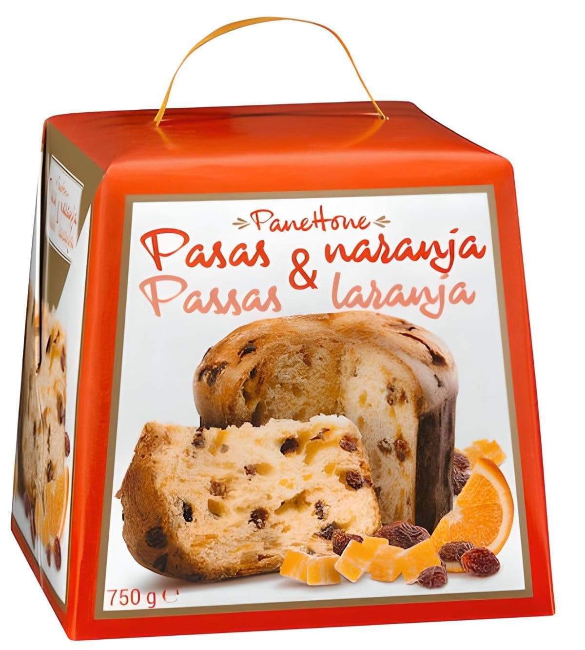 Panettone con pasas y naranja