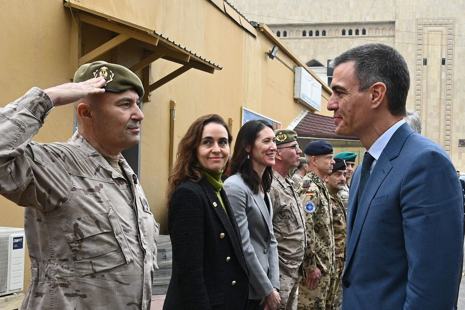 Pedro Sánchez visita a militares españoles en Irak (Foto: Pool Moncloa / Borja Puig de la Bellacasa).