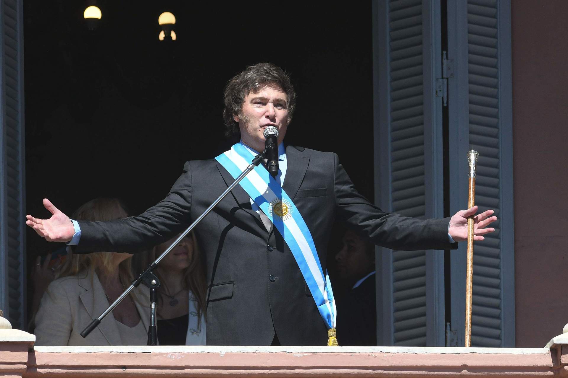 Javier Milei el día de su toma de posesión como presidente de Argentina.
