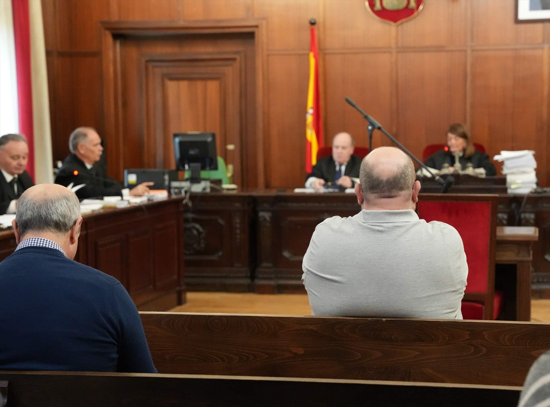 Sala de la Audiencia Provincial donde se juzga a Juan Francisco Trujillo, exchófer del exdirector de Trabajo Francisco Javier Guerrero. A 8 de enero de 2024 en Sevilla (Andalucía, España). (Foto: María José López / Europa Press)