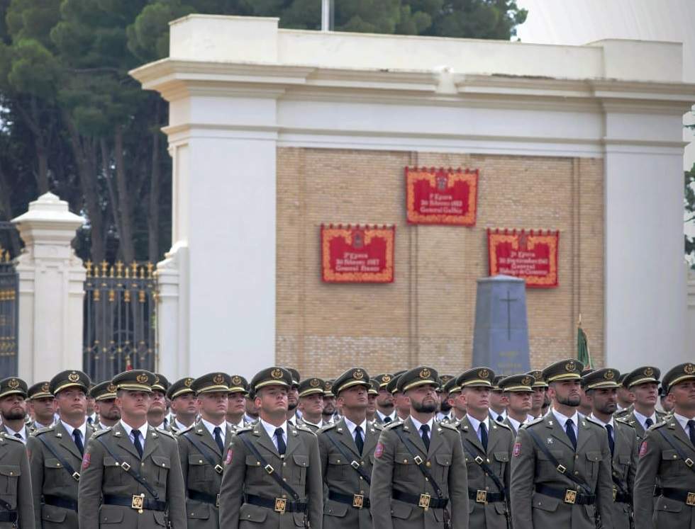 Entrega de despachos en la Academia General Militar, en 2023 (Foto: Iván Jiménez / DECET).