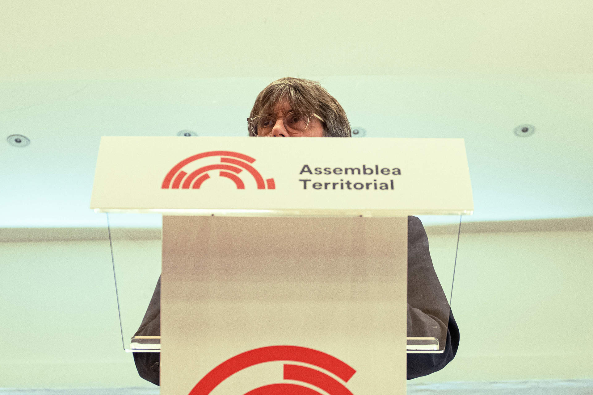 Carles Puigdemont, en un acto del Consell per la República.