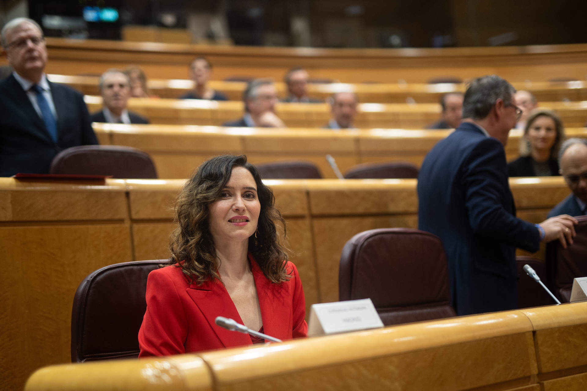 La presidenta de la Comunidad de Madrid, Isabel Díaz Ayuso, asiste a la Comisión General de las CCAA del Senado.