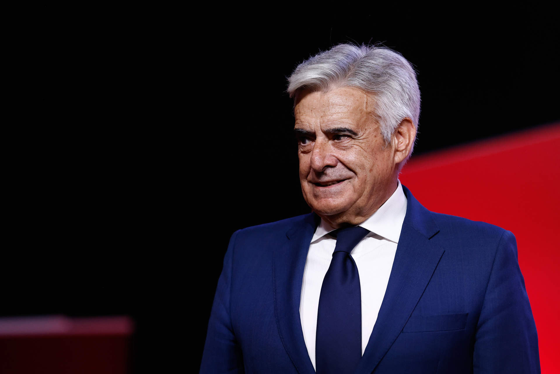 Pedro Rocha, President of Spanish Football Federation RFEF, during the Montse Tome’s Official Presentation and First List as Absolute National Coach of Spain Women Team at Ciudad del Futbol on September 18, 2023, in Las Rozas, Madrid, Spain.