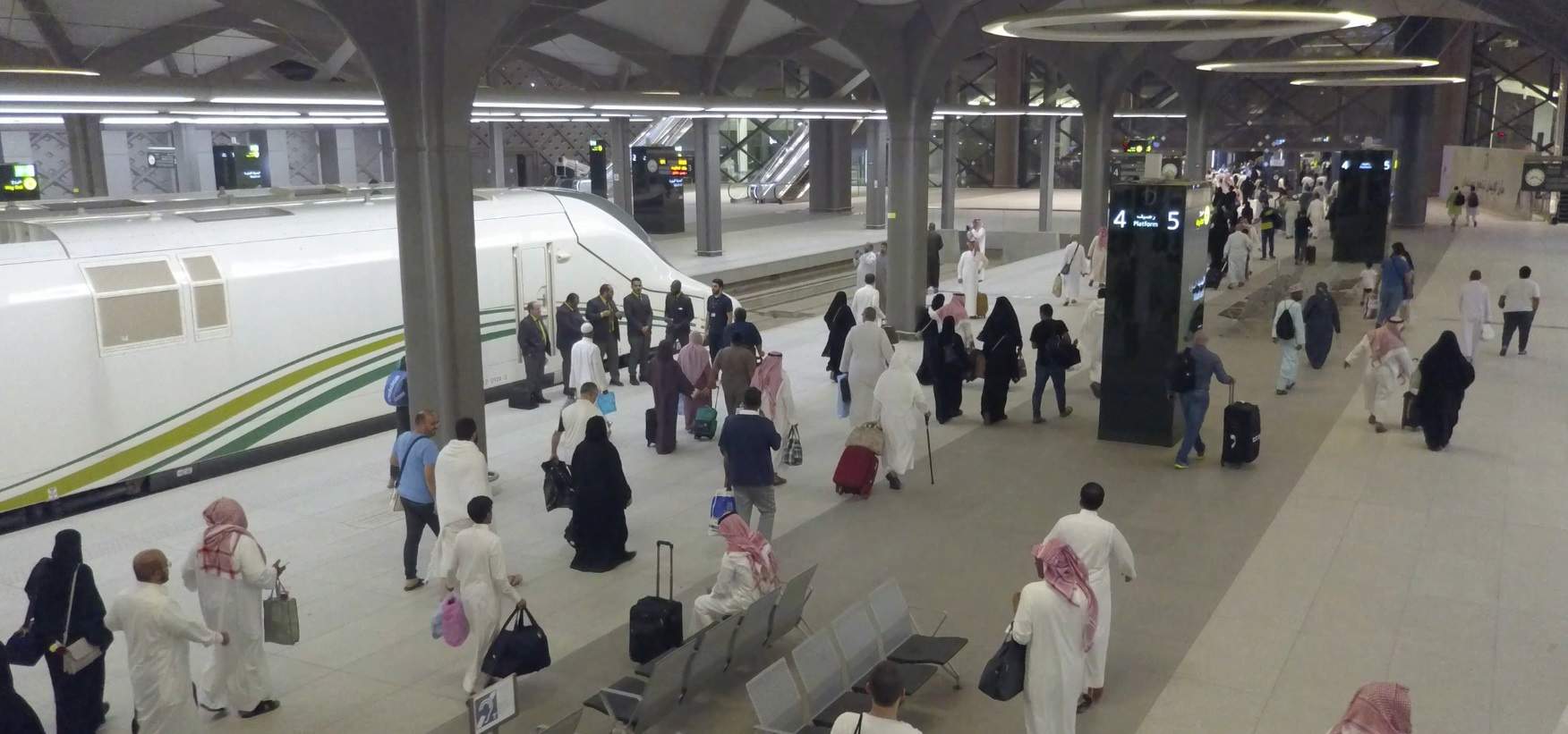 Los servicios de alta velocidad de la línea La Meca-Medina superan el millón de viajeros durante el ramadán